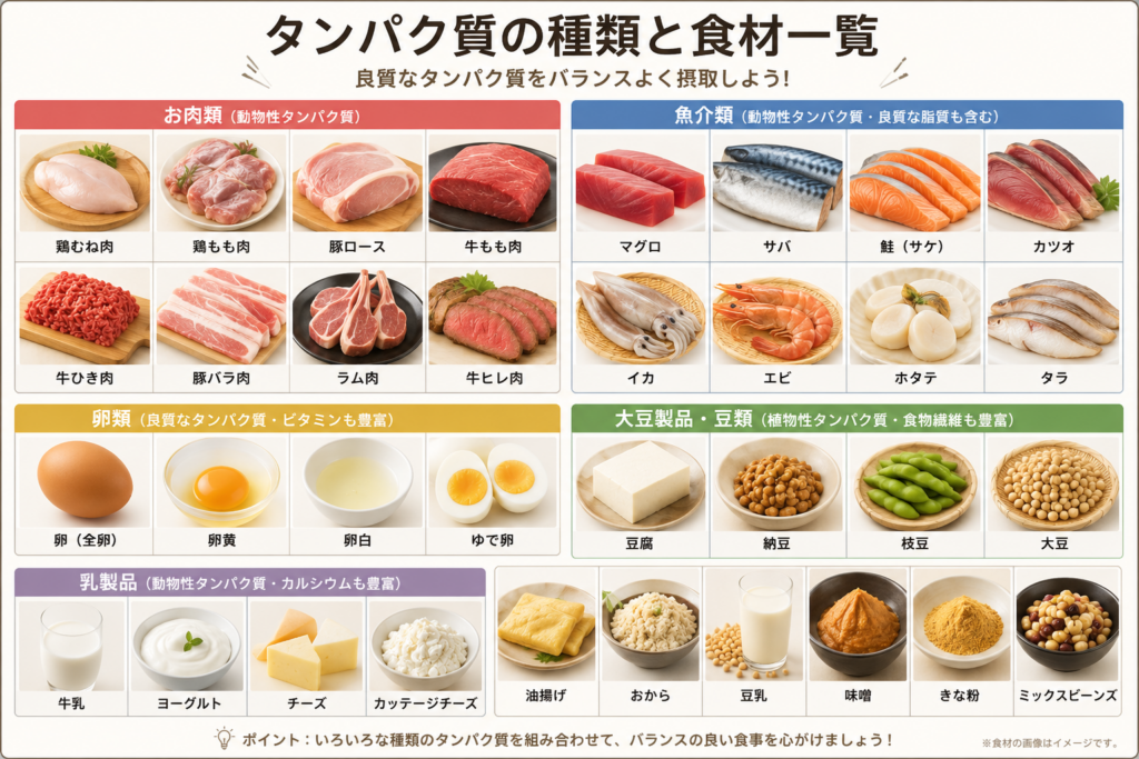 タンパク質って何を食べればいい？摂取するタイミングは？