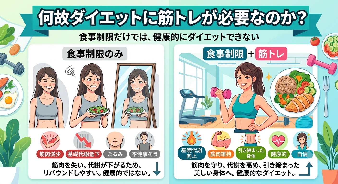 何故ダイエットには筋トレが必要なのか？食事制限と体の仕組み